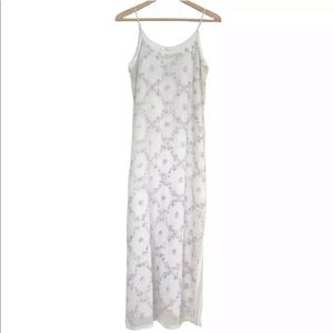 NWT Vintage 90’s Pastel Floral Embroidered Gown